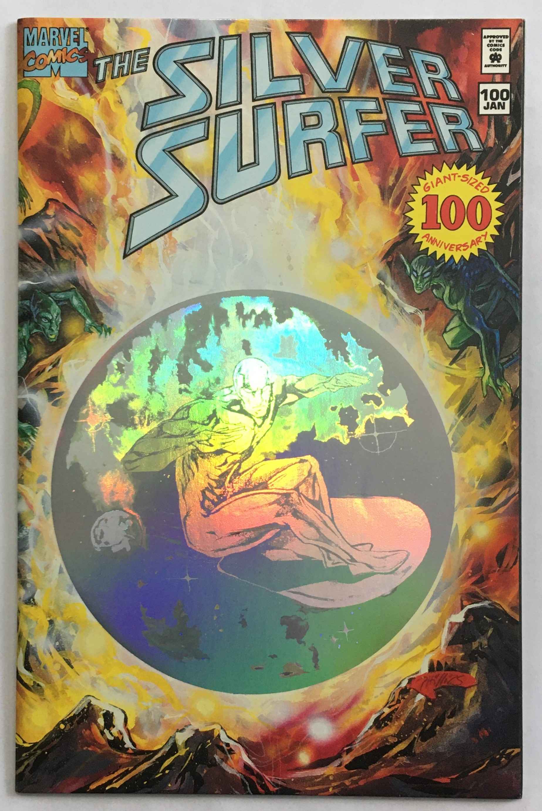 Silver Surfer - 100 Anniversary Foil Edition - Volume 3 - No. 100 - January 1995